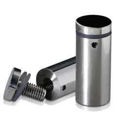 Fixation Murale avec Entretoise - Inox #304 Poli - Inviolable - ∅ 22 mm - Entretoise : 45 mm