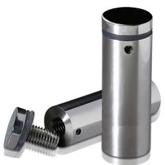 Fixation Murale avec Entretoise - Inox #304 Poli - Inviolable - ∅ 22 mm - Entretoise : 65 mm