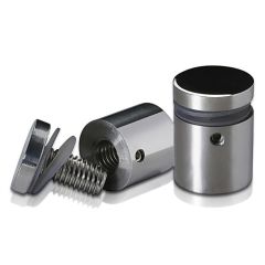 Fixation Murale avec Entretoise - Inox #304 Poli - Inviolable - ∅ 22 mm - Entretoise : 20 mm