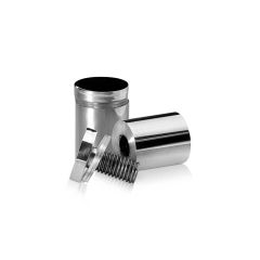 Fixation Murale avec Entretoise - Inox Premium Poli - ∅ 22 mm - Entretoise : 25 mm 