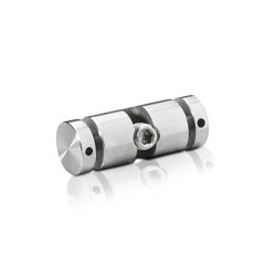 Pince Latérale pour 2 Supports Verticaux en Inox Premium pour Support de 3 mm à 6.35 mm pour Signalétique Suspendue par Tige