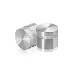 Fixation Murale avec Entretoise - Aluminium Anodisé Argent Brillant - Tête Sécurisée - ∅ 25 mm - Entretoise : 12 mm