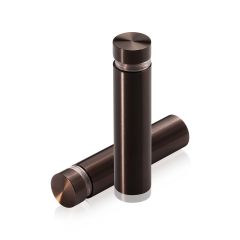 Fixation Murale avec Entretoise - Aluminium Anodisé Bronze - Tête Sécurisée - ∅ 12 mm - Entretoise : 45 mm