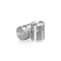 Fixation Murale avec Entretoise - Aluminium Anodisé Argent Brillant - Tête Sécurisée - ∅ 19 mm - Entretoise : 12 mm