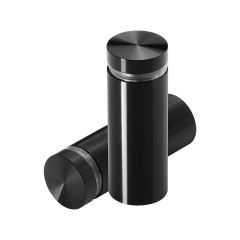 Fixation Murale avec Entretoise - Aluminium Anodisé Noir - Tête Sécurisée - ∅ 19 mm - Entretoise : 45 mm