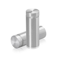 Fixation Murale avec Entretoise - Aluminium Anodisé Argent Brillant - Tête Sécurisée - ∅ 19 mm - Entretoise : 45 mm