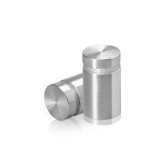 Fixation Murale avec Entretoise - Aluminium Anodisé Argent Brillant - Tête Sécurisée - ∅ 19 mm - Entretoise : 25 mm