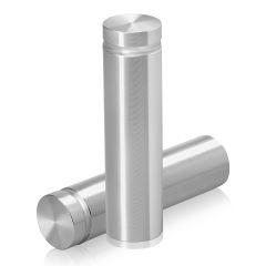 Fixation Murale avec Entretoise - Aluminium Anodisé Argent Brillant - Tête Sécurisée - ∅ 19 mm - Entretoise : 65 mm