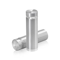 Fixation Murale avec Entretoise - Aluminium Anodisé Argent Brillant - Tête Sécurisée - ∅ 16 mm - Entretoise : 45 mm