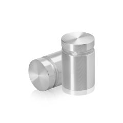 Fixation Murale avec Entretoise - Aluminium Anodisé Argent Brillant - Tête Sécurisée - ∅ 22 mm - Entretoise : 25 mm